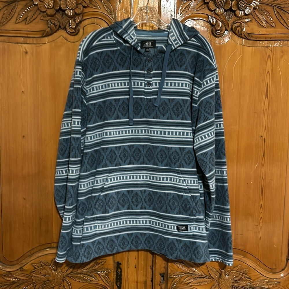 Jack’s Surfboards Lightweight Fleece  Popover Hoodie. Large